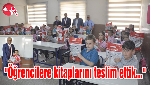 "Öğrencilere kitaplarını teslim ettik..."