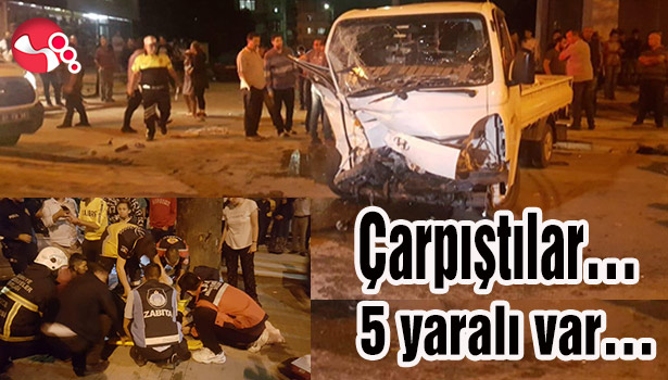 Çarpıştılar... 5 yaralı var...