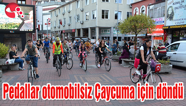 Pedallar otomobilsiz Çaycuma için döndü...