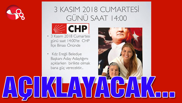 Aday adaylığını açıklayacak...