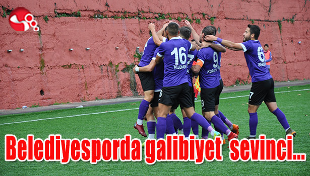 Belediyesporda galibiyet sevinci...