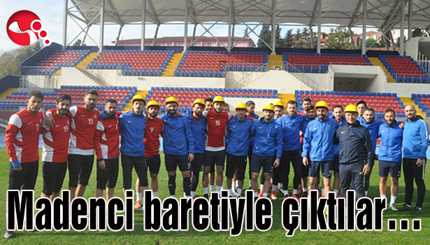 Madenci baretiyle çıktılar...