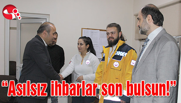 İl Sağlık Müdürü'nden sağlık personeli ziyaretinde önemli mesajlar...