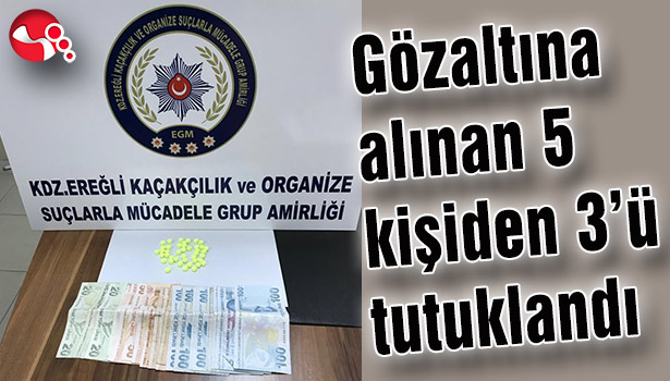 Gözaltına alınan 5 kişiden 3'ü tutuklandı