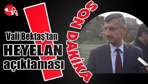 Vali Bektaş'tan HEYELAN açıklaması...