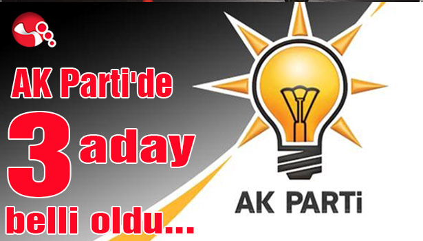 AK Parti'de 3 aday belli oldu!