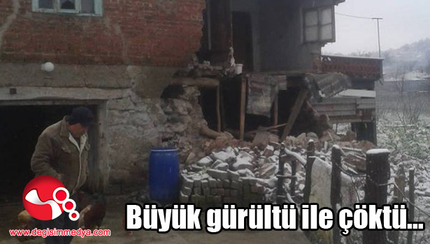 Büyük gürültü ile çöktü...