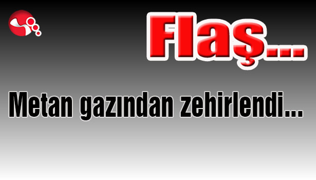 Metan gazından zehirlendi...