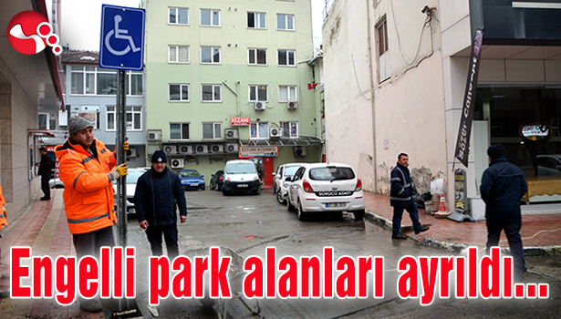 Engelli park alanları ayrıldı...