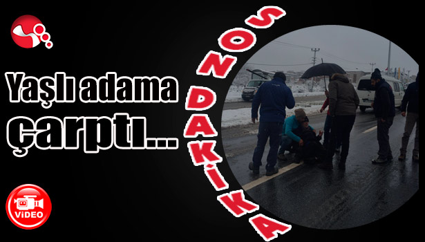 Yaşlı adama çarptı...