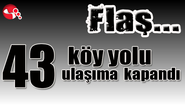 43 köy yolu ulaşıma kapandı...