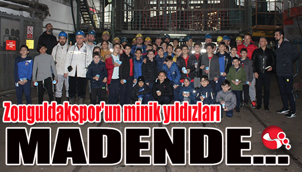 Zonguldakspor'un minik yıldızları madende...