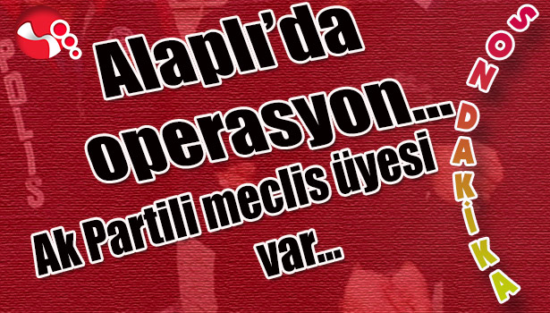 Alaplı'da operasyon... Ak Partili meclis üyesi var...