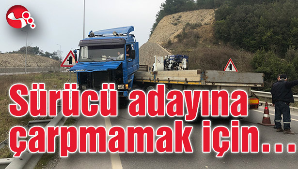 Sürücü adayına çarpmamak için...