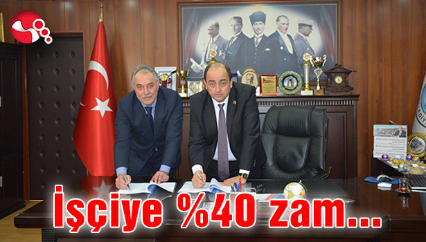 Gülüç'te işçiye %40 zam...