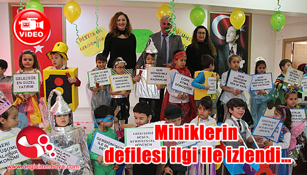 Miniklerin defilesi ilgi ile izlendi...