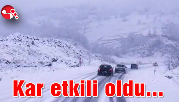 Zonguldak-Ankara yolunda kar etkili oldu...