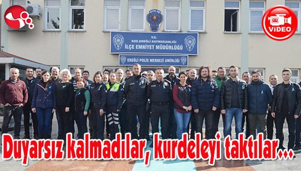 Duyarsız kalmadılar, kurdeleyi taktılar...