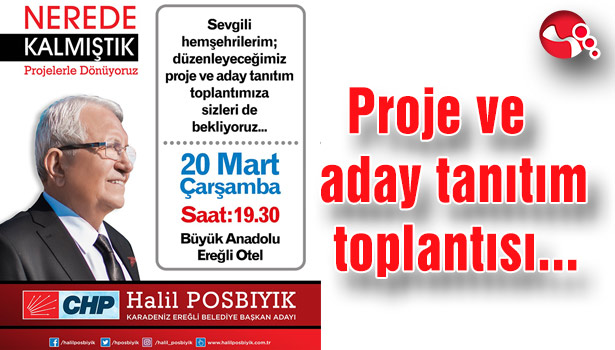 Posbıyık, Aday tanıtım toplantısı gerçekleştirecek...