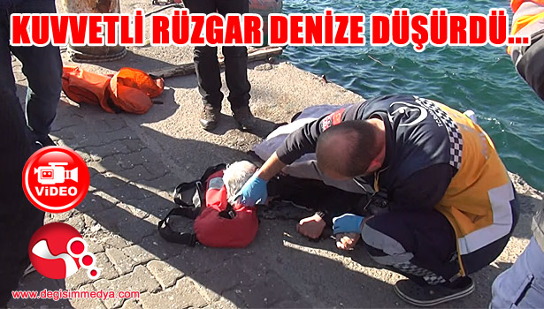 Kuvvetli rüzgar denize düşürdü...