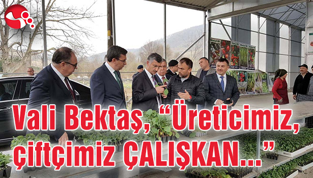 Vali Bektaş, "Üreticimiz, çiftçimiz çalışkan"