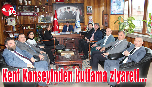 Kent Konseyinden kutlama ziyareti...