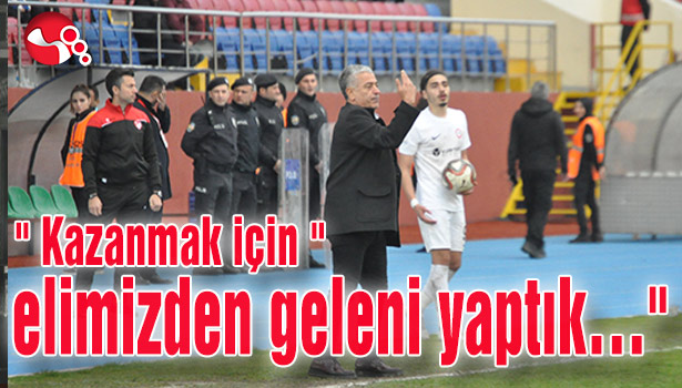 Kömürspor Teknik Direktörü Terzi: " Kazanmak için elimizden geleni yaptık..."