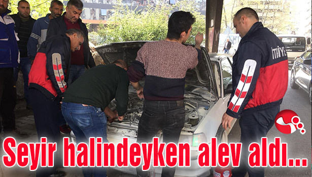 Seyir halindeyken alev aldı...