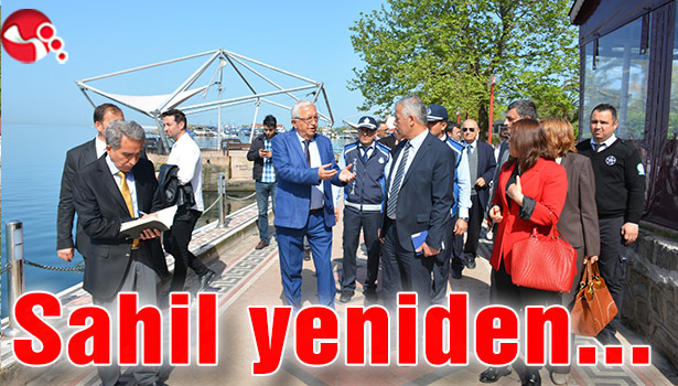 Sahili yeniden düzenleniyor...