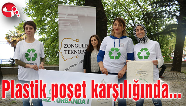 Plastik poşet karşılığında bez torba...