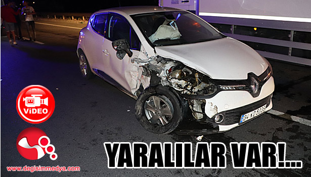 2 otomobile çarparak durabildi...