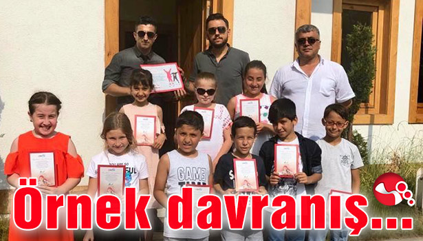 Öğrencilerden örnek davranış...