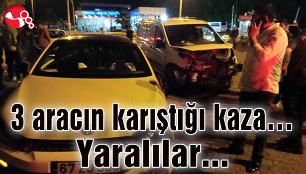 3 aracın karıştığı kaza… Yaralılar….