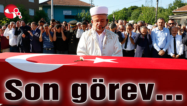 Genç polis memuruna son görev...