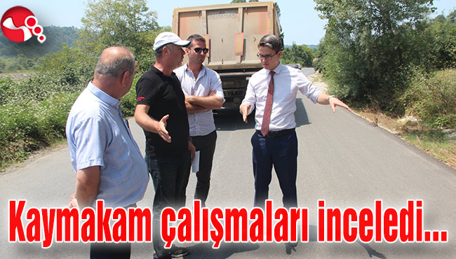 Kaymakam çalışmaları inceledi…