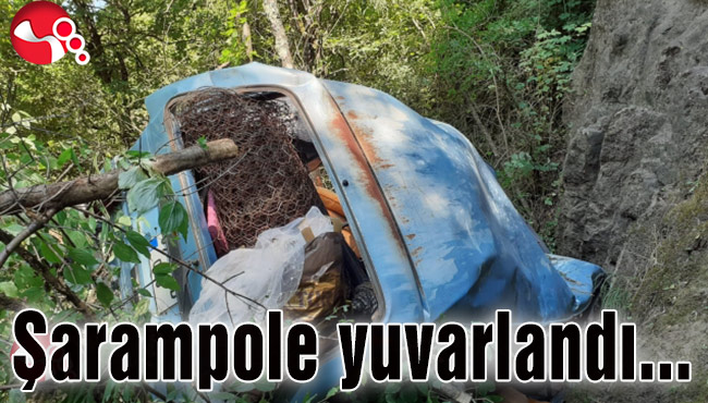 Şarampole yuvarlandı...