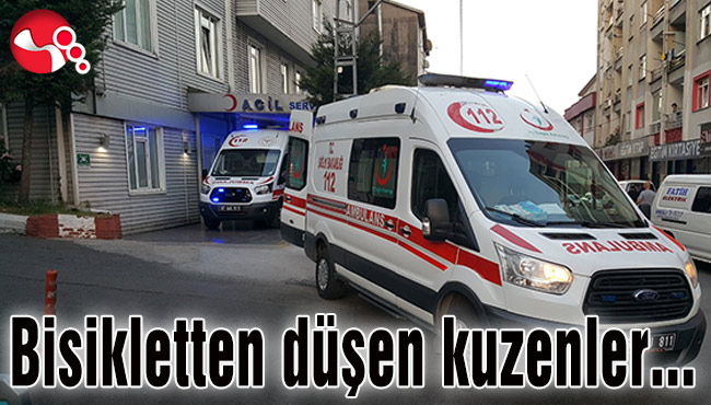 Bisikletten düşen kuzenler yaralandı…