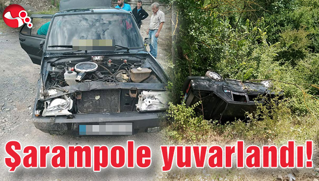 Şarampole yuvarlandı!