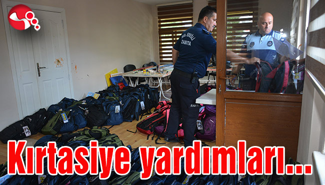 Kırtasiye yardımları yapıldı...