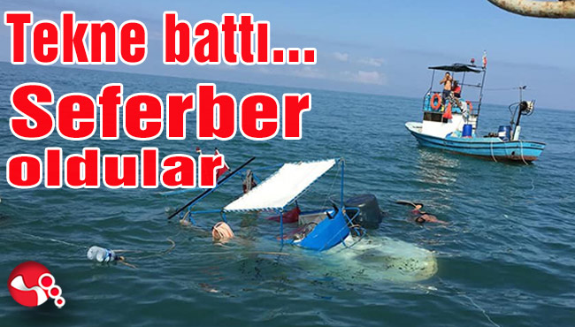 Tekne battı, balıkçılar seferber oldular...