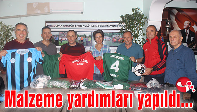 Malzeme yardımları yapıldı...