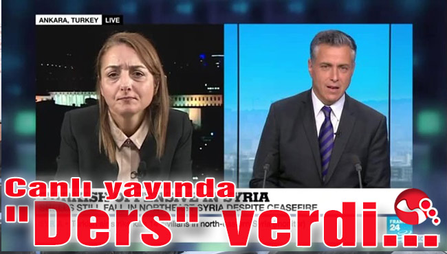 Canlı yayında "Ders" verdi...