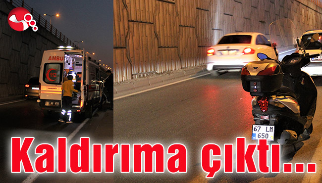 Kaldırıma çıktı...