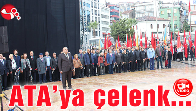 ATA'ya çelenk sunumu...