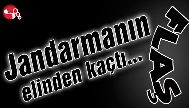Jandarmanın elinden kaçtı...