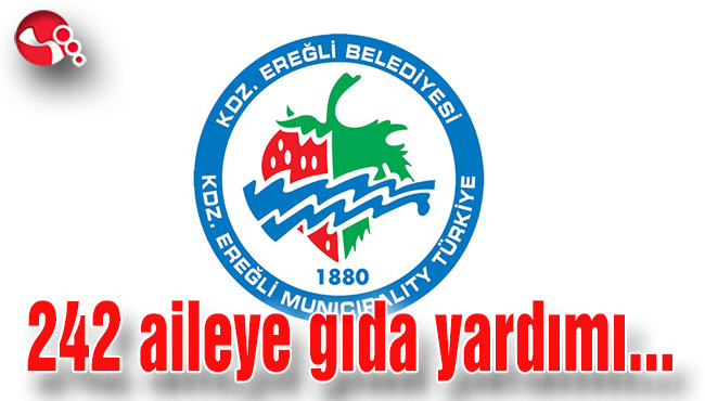 242 aileye gıda yardımı yapıldı...