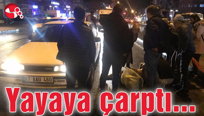 Otomobil yayaya çarptı…