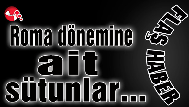 Roma dönemine ait sütunlar ele geçirildi...