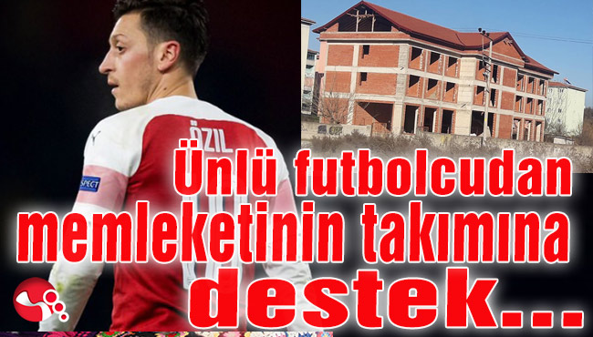 Ünlü futbolcudan memleketinin takımına destek...