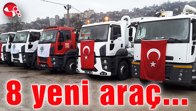 Belediye araç parkına 8 yeni araç...
